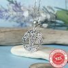 925 Sterling Silver Tree of Life Viking Yggdrasil Necklace Mjolnir Pendant