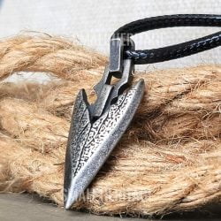 Arrowhead Necklace Stainless Steel Spear Pendant