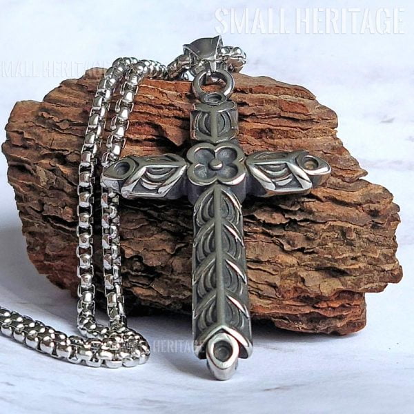 Celtic Irish Cross Necklace Stainless Steel Norse Pendant