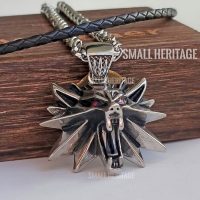 Witcher Necklace Stainless Steel Large Wolf Head Pendant