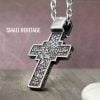 Orthodox Cross Necklace Russian Slavic Stainless Steel Pendant