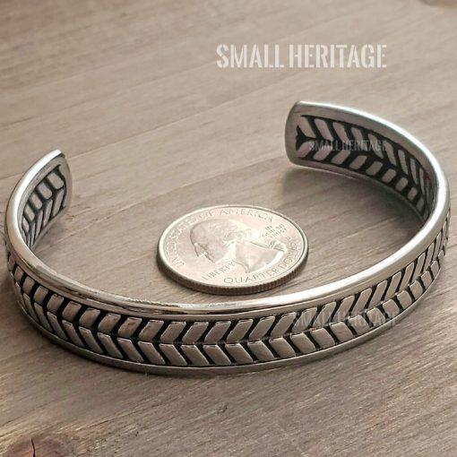Twisted Bracelet Stainless Steel Wheat Style Adjustable Viking Bangle