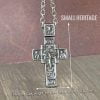 Orthodox Cross Necklace Russian Slavic Stainless Steel Pendant