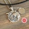 Small Heritage 925 Sterling Silver Wolf Head Wizard Pendant