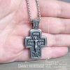 Small Heritage Orthodox Cross Necklace Eastern European Slavic Pendant