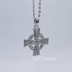 Small Celtic Cross Necklace 925 Sterling Silver Cross Pendant