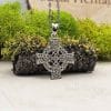 Small Celtic Cross Necklace 925 Sterling Silver Cross Pendant