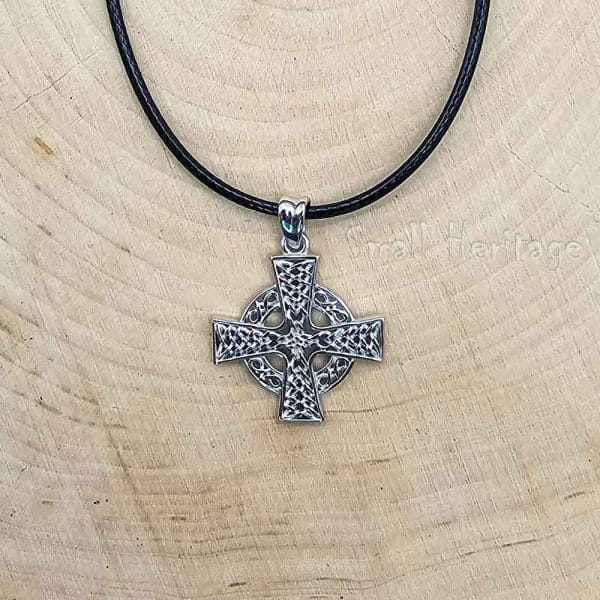 Small Celtic Cross Necklace 925 Sterling Silver Cross Pendant