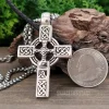 Celtic Irish Cross Necklace 925 Sterling Silver Viking Pendant