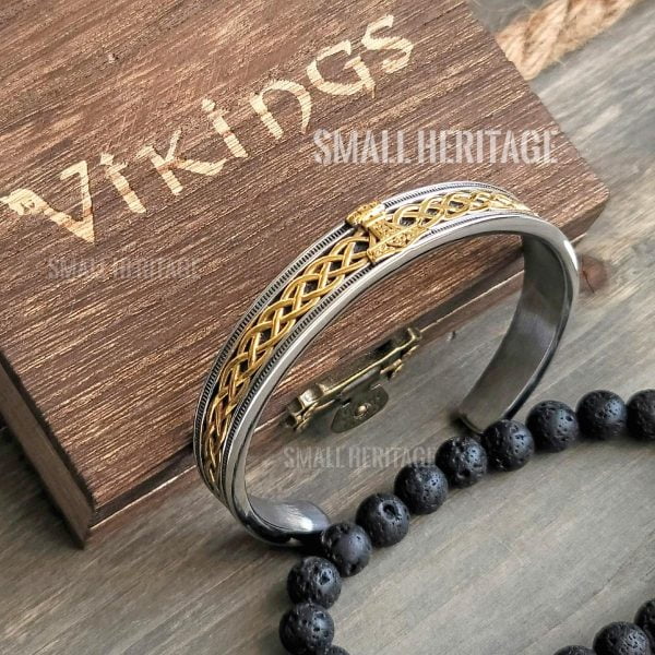 Stainless Steel Viking Bracelet Hammer Gift Box