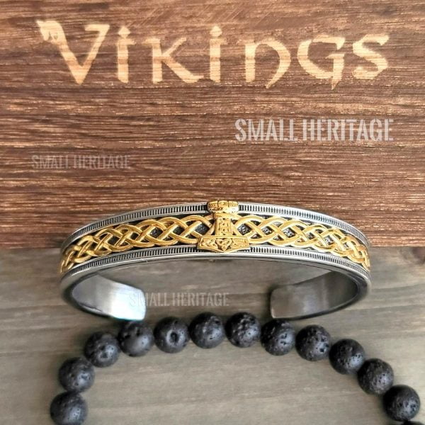 Stainless Steel Viking Bracelet Hammer Gift Box