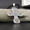 Cross Necklace 925 Sterling Silver Pendant Rope - Image 2