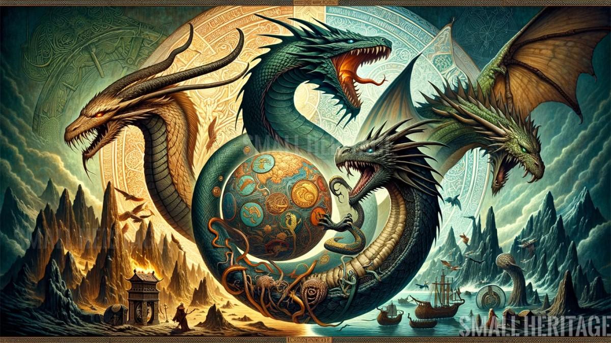 Norse Dragons: Jormungandr, Nidhogg, Fafnir