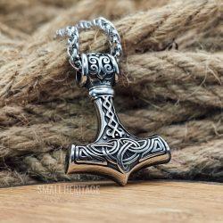 Viking Knot Mjolnir Necklace Thor Hammer