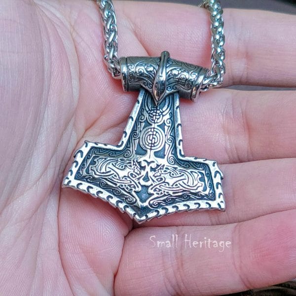 Viking Stainless Steel Mjolnir Necklace