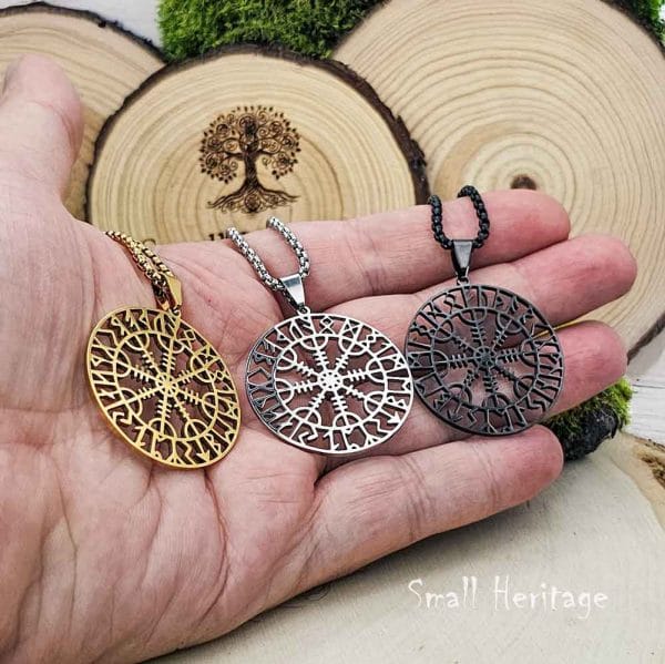 Helm of Awe Necklace Lightweight Viking Pendant Norse Amulet - Image 7