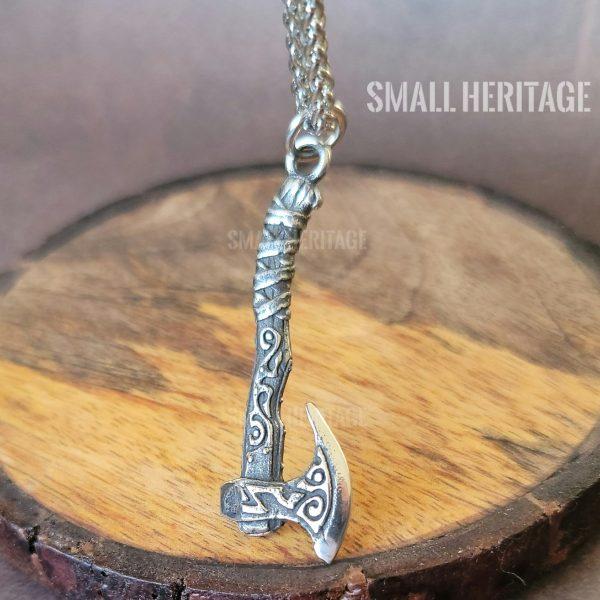 Men Viking Axe Necklace Thor Pendant Odin Amulet