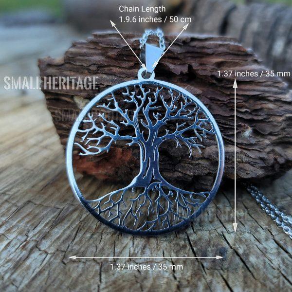 Tree of Life Necklace Stainless Steel Pendant Chain