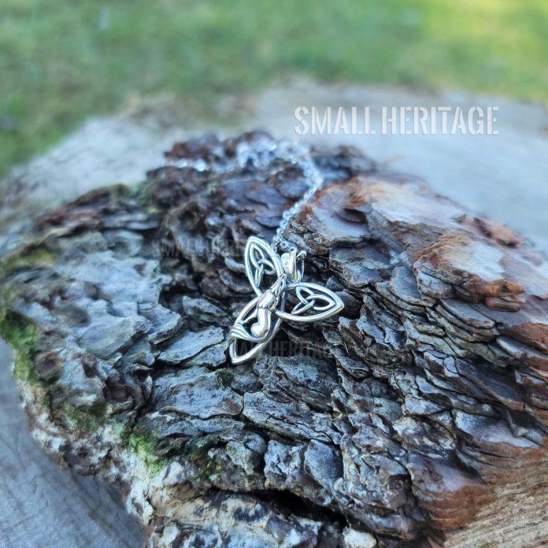 Nudos infinitos irlandeses Trinity Triquetra Knot Colgante de plata de