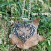 Viking Wolf Valknut Necklace Geri and Freki