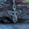Celtic Knot 925 Sterling Silver Necklace Wolf Amulet