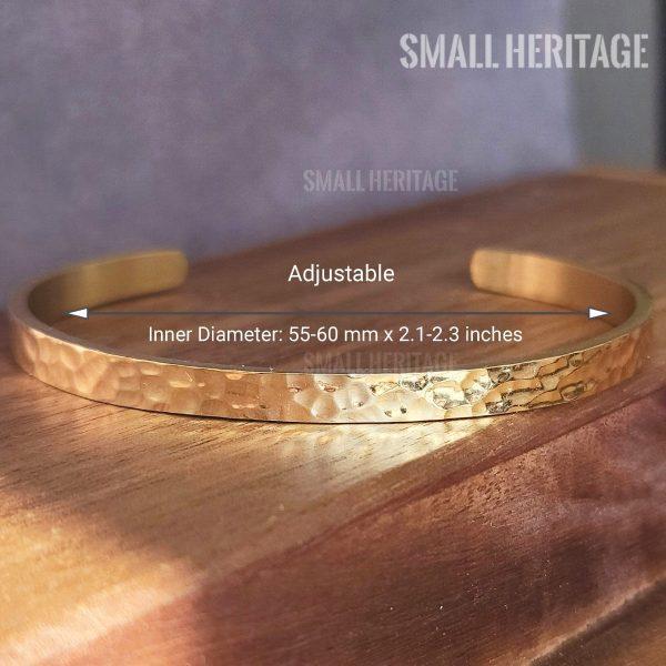 Viking Stainless Steel Hammered Cuff Bracelet Bangle Men Women Gold Silver Color - Image 7