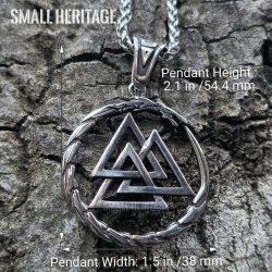 Viking Valknut Necklace Dragon Amulet