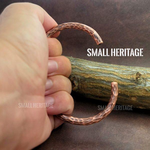 Hammered Copper Bracelet Antique Style Cuff