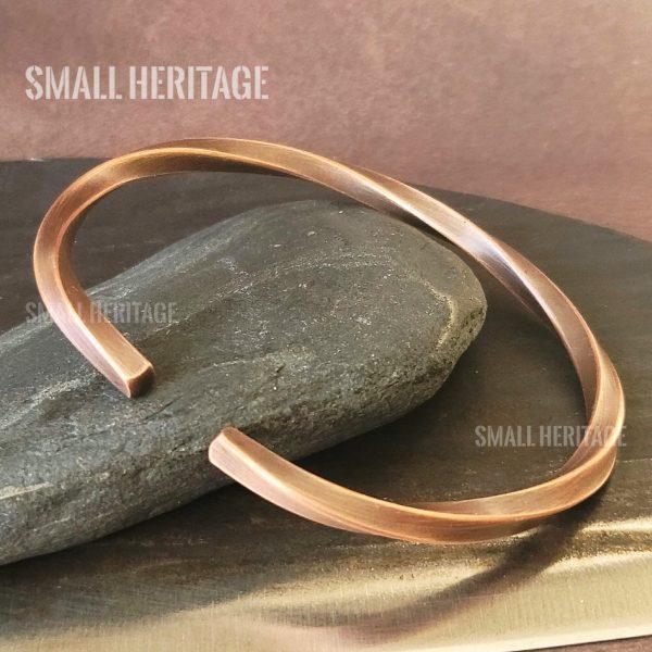 Handmade Copper Bracelet Antique Style Man Cuff