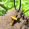 Small Tiger-Eye Cross