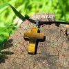 Small Tiger-Eye Cross Necklace Healing Pendant - Image 4