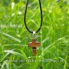 Small Tiger-Eye Cross Necklace Healing Pendant - Image 5