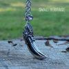 Men Viking Wolf Head Tooth Necklace