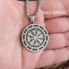 Viking Vegvisir Necklace Nordic Compass Pendant