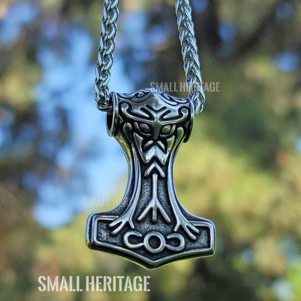 Thor Hammer Necklace Stainless Steel Mjolnir Pendant