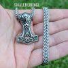 Thor Hammer Necklace Stainless Steel Mjolnir Pendant
