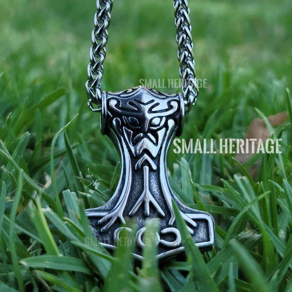 Thor Hammer Necklace Stainless Steel Mjolnir Pendant