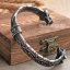 Men Viking Wolf Head Cuff Stainless Steel Norse Bracelet - Foto 12