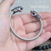 Men Cuff Stainless Steel Adjustable Bracelet Medieval Style Bangle