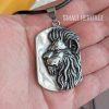 Large Lion Necklace Stainless Steel Pendant Chain