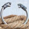 Men Cuff Stainless Steel Adjustable Bracelet Medieval Style Bangle