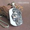 Large Lion Necklace Stainless Steel Pendant Chain