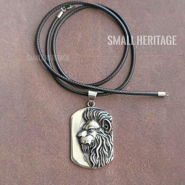 Large Lion Necklace Stainless Steel Pendant Chain