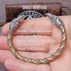 Viking Stainless Steel Raven Head Bracelet - Image 2