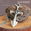 Crusader Cross Necklace Medieval Style Pendant
