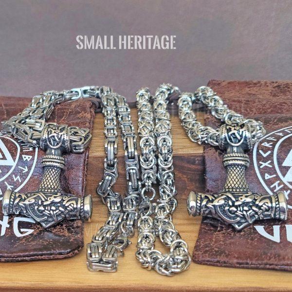 Large Viking Mjolnir Necklace