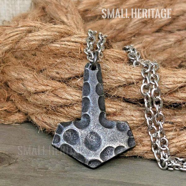 Viking Stainless Steel Mjolnir Necklace Norse Hammer Pendant