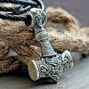 925 Sterling Silver Viking Hammer Mjolnir Pendant
