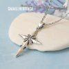 925 Sterling Silver Cross Necklace Small Christian Pendant - Image 3