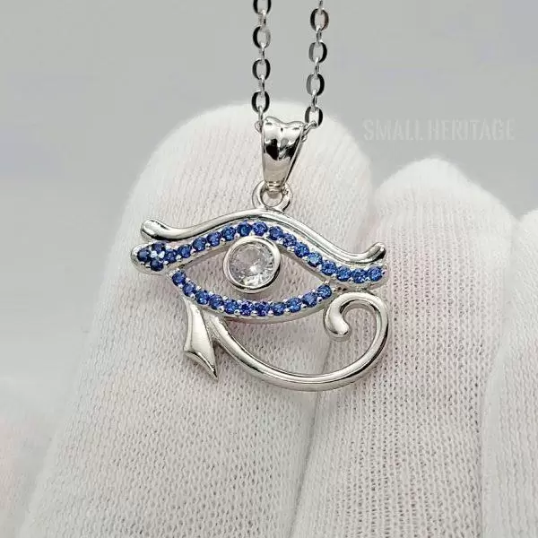 Eye Of Horus Necklace 925 Sterling Silver Ancient Egypt pendant